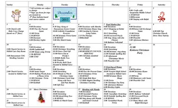 Activity Calendar of Kinkora Pythian Home, Assisted Living, Nursing Home, Independent Living, CCRC, Duncannon, PA 3