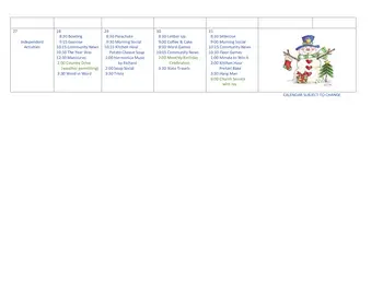 Activity Calendar of The Leland of Laurel Run, Assisted Living, Nursing Home, Independent Living, CCRC, Waynesboro , PA 5