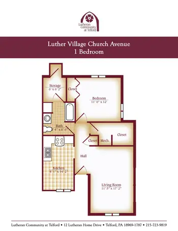 Floorplan of Lutheran Community At Telford, Assisted Living, Nursing Home, Independent Living, CCRC, Telford, PA 4