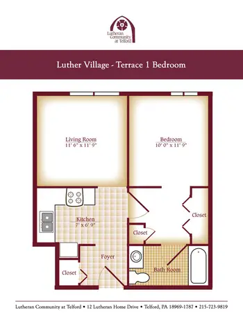 Floorplan of Lutheran Community At Telford, Assisted Living, Nursing Home, Independent Living, CCRC, Telford, PA 9