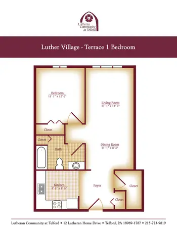 Floorplan of Lutheran Community At Telford, Assisted Living, Nursing Home, Independent Living, CCRC, Telford, PA 10