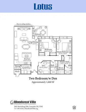 Floorplan of Woodcrest Villa, Assisted Living, Nursing Home, Independent Living, CCRC, Lancaster, PA 13