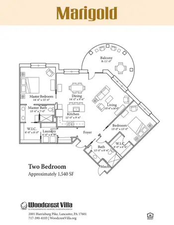 Floorplan of Woodcrest Villa, Assisted Living, Nursing Home, Independent Living, CCRC, Lancaster, PA 14