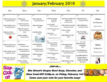 Activity Calendar of Rolling Fields, Assisted Living, Nursing Home, Independent Living, CCRC, Conneautville, PA 3