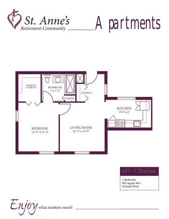 Floorplan of St. Annes Retirement Community, Assisted Living, Nursing Home, Independent Living, CCRC, Columbia, PA 18
