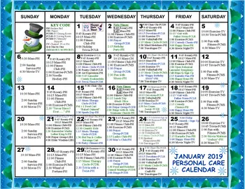 Activity Calendar of St. Annes Retirement Community, Assisted Living, Nursing Home, Independent Living, CCRC, Columbia, PA 4