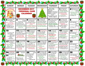 Activity Calendar of St. Annes Retirement Community, Assisted Living, Nursing Home, Independent Living, CCRC, Columbia, PA 3