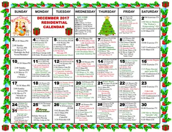 Activity Calendar of St. Annes Retirement Community, Assisted Living, Nursing Home, Independent Living, CCRC, Columbia, PA 5