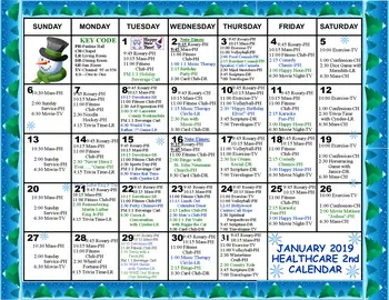 Activity Calendar of St. Annes Retirement Community, Assisted Living, Nursing Home, Independent Living, CCRC, Columbia, PA 8