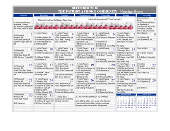 Activity Calendar of The Patriot Community, Assisted Living, Nursing Home, Independent Living, CCRC, Somerset, PA 4