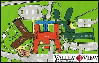Campus Map of Valley View Retirement Community, Assisted Living, Nursing Home, Independent Living, CCRC, Belleville, PA 1