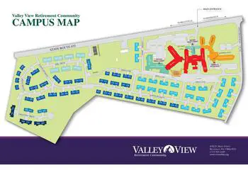 Campus Map of Valley View Retirement Community, Assisted Living, Nursing Home, Independent Living, CCRC, Belleville, PA 2