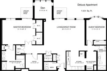 Floorplan of Waverly Heights, Assisted Living, Nursing Home, Independent Living, CCRC, Gladwyne, PA 15