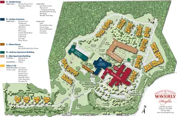 Campus Map of Waverly Heights, Assisted Living, Nursing Home, Independent Living, CCRC, Gladwyne, PA 1