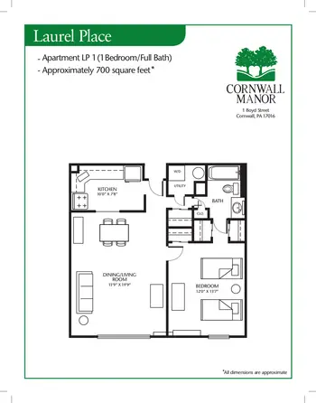 Floorplan of Cornwall Manor, Assisted Living, Nursing Home, Independent Living, CCRC, Cornwall, PA 10
