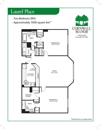 Floorplan of Cornwall Manor, Assisted Living, Nursing Home, Independent Living, CCRC, Cornwall, PA 11