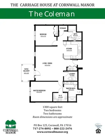 Floorplan of Cornwall Manor, Assisted Living, Nursing Home, Independent Living, CCRC, Cornwall, PA 12
