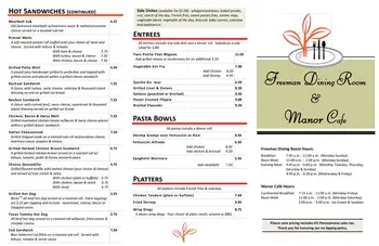 Dining menu of Cornwall Manor, Assisted Living, Nursing Home, Independent Living, CCRC, Cornwall, PA 8