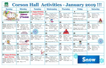 Activity Calendar of Cornwall Manor, Assisted Living, Nursing Home, Independent Living, CCRC, Cornwall, PA 3