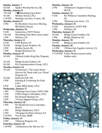 Activity Calendar of Cornwall Manor, Assisted Living, Nursing Home, Independent Living, CCRC, Cornwall, PA 9