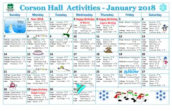 Activity Calendar of Cornwall Manor, Assisted Living, Nursing Home, Independent Living, CCRC, Cornwall, PA 10