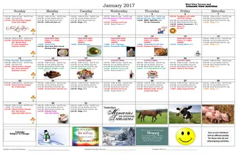 Activity Calendar of The Middletown Home, Assisted Living, Nursing Home, Independent Living, CCRC, Middletown, PA 1