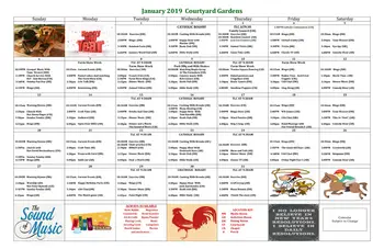Activity Calendar of The Middletown Home, Assisted Living, Nursing Home, Independent Living, CCRC, Middletown, PA 2
