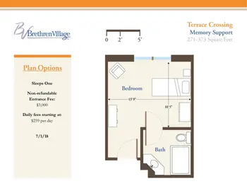 Floorplan of Brethren Village, Assisted Living, Nursing Home, Independent Living, CCRC, Lancaster, PA 4
