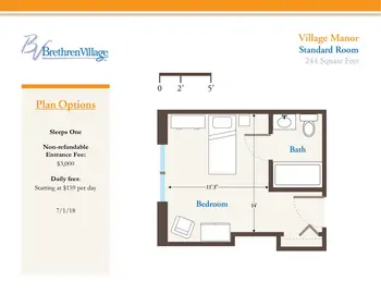 Floorplan of Brethren Village, Assisted Living, Nursing Home, Independent Living, CCRC, Lancaster, PA 6
