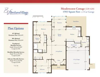 Floorplan of Brethren Village, Assisted Living, Nursing Home, Independent Living, CCRC, Lancaster, PA 13