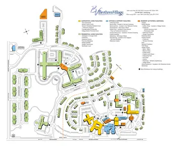 Campus Map of Brethren Village, Assisted Living, Nursing Home, Independent Living, CCRC, Lancaster, PA 2