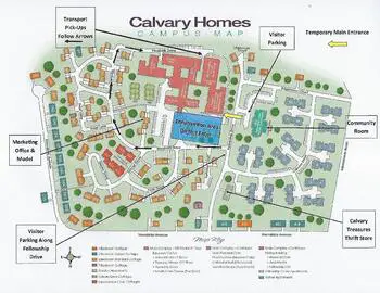 Campus Map of Calvary Homes, Assisted Living, Nursing Home, Independent Living, CCRC, Lancaster, PA 3