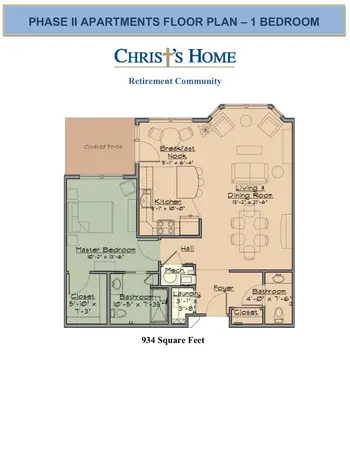 Floorplan of Christ's Home, Assisted Living, Nursing Home, Independent Living, CCRC, Warminster, PA 5