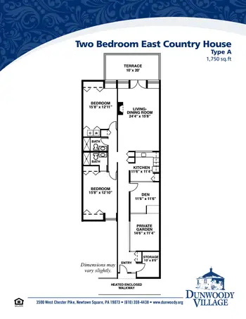 Floorplan of Dunwoody, Assisted Living, Nursing Home, Independent Living, CCRC, Newtown Square, PA 3