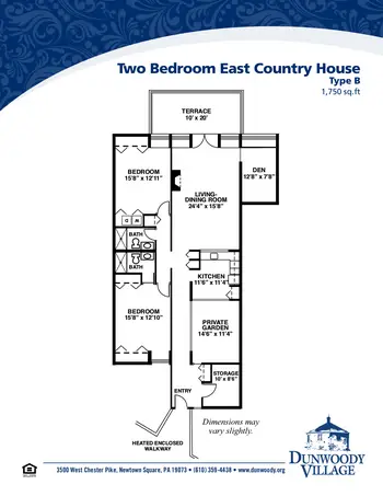 Floorplan of Dunwoody, Assisted Living, Nursing Home, Independent Living, CCRC, Newtown Square, PA 4