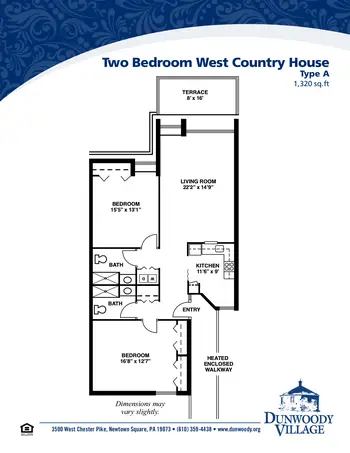 Floorplan of Dunwoody, Assisted Living, Nursing Home, Independent Living, CCRC, Newtown Square, PA 6