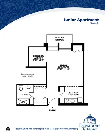 Floorplan of Dunwoody, Assisted Living, Nursing Home, Independent Living, CCRC, Newtown Square, PA 8