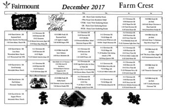 Activity Calendar of Fairmount Homes, Assisted Living, Nursing Home, Independent Living, CCRC, Ephrata, PA 1