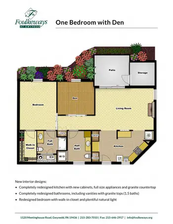 Floorplan of Foulkeways at Gwynedd, Assisted Living, Memory Care, Nursing Home, Independent Living, CCRC, Gwynedd, PA 1