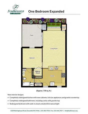 Floorplan of Foulkeways at Gwynedd, Assisted Living, Memory Care, Nursing Home, Independent Living, CCRC, Gwynedd, PA 5