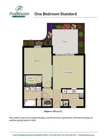 Floorplan of Foulkeways at Gwynedd, Assisted Living, Memory Care, Nursing Home, Independent Living, CCRC, Gwynedd, PA 7
