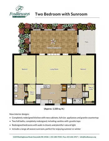Floorplan of Foulkeways at Gwynedd, Assisted Living, Memory Care, Nursing Home, Independent Living, CCRC, Gwynedd, PA 14