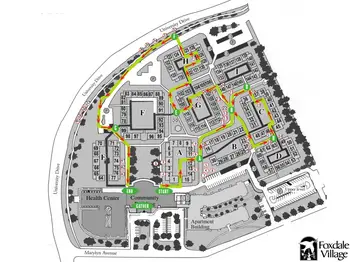 Campus Map of Foxdale Village, Assisted Living, Nursing Home, Independent Living, CCRC, State College, PA 9