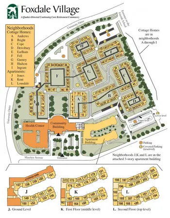 Campus Map of Foxdale Village, Assisted Living, Nursing Home, Independent Living, CCRC, State College, PA 5