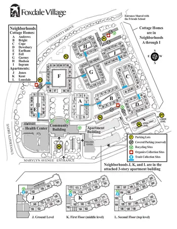 Campus Map of Foxdale Village, Assisted Living, Nursing Home, Independent Living, CCRC, State College, PA 7