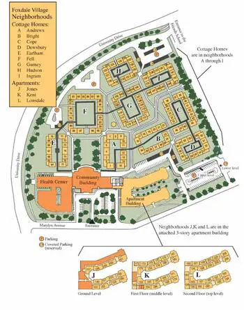 Campus Map of Foxdale Village, Assisted Living, Nursing Home, Independent Living, CCRC, State College, PA 8