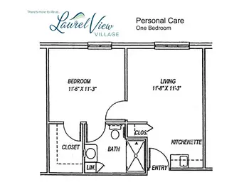Floorplan of Laurel View Village, Assisted Living, Nursing Home, Independent Living, CCRC, Davidsville, PA 2