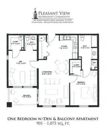 Floorplan of Pleasant View Retirement Community, Assisted Living, Nursing Home, Independent Living, CCRC, Manheim, PA 1