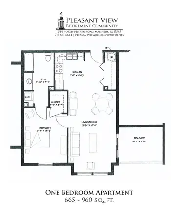 Floorplan of Pleasant View Retirement Community, Assisted Living, Nursing Home, Independent Living, CCRC, Manheim, PA 6