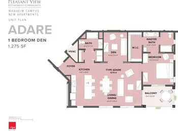Floorplan of Pleasant View Retirement Community, Assisted Living, Nursing Home, Independent Living, CCRC, Manheim, PA 10
